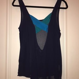 Patterson J Kincaid Blue sheer blouse