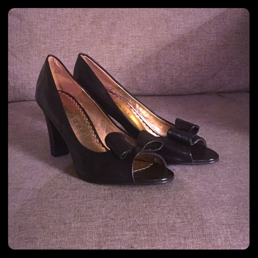 Brown Rampage peep toe heels