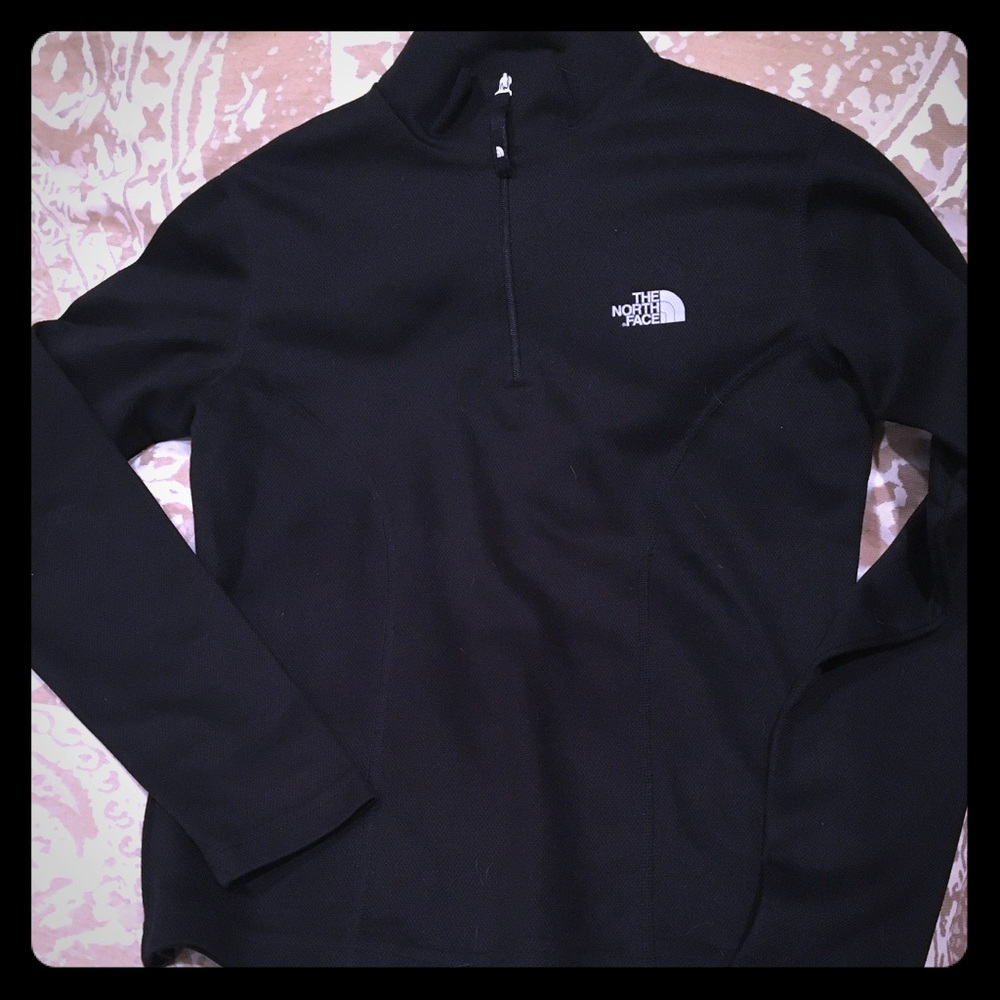 North face three quarter zip up