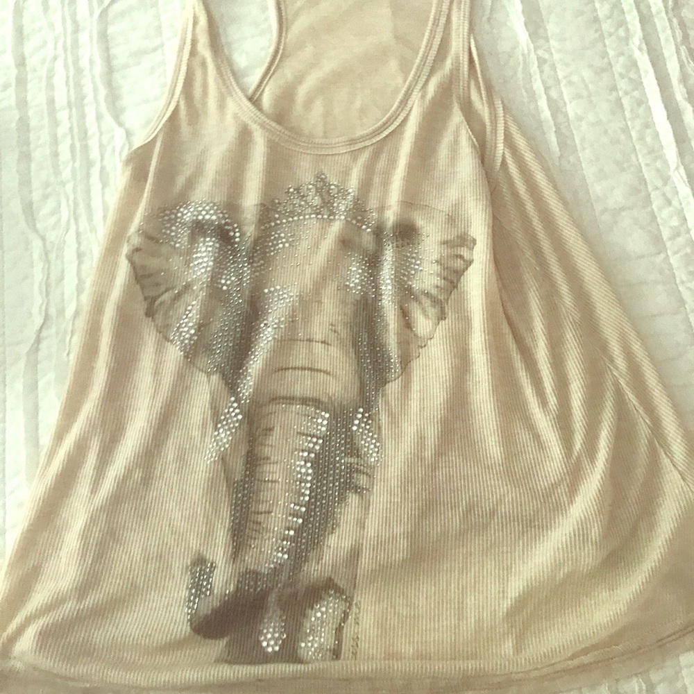 Elephant tank with rhinestones