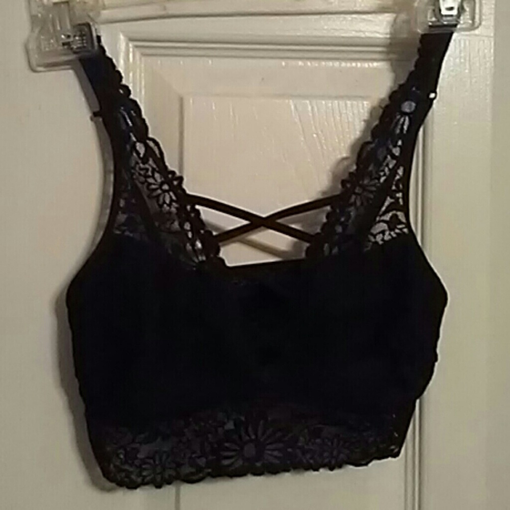 Black lace PINK/Victoria's Secret black bralette