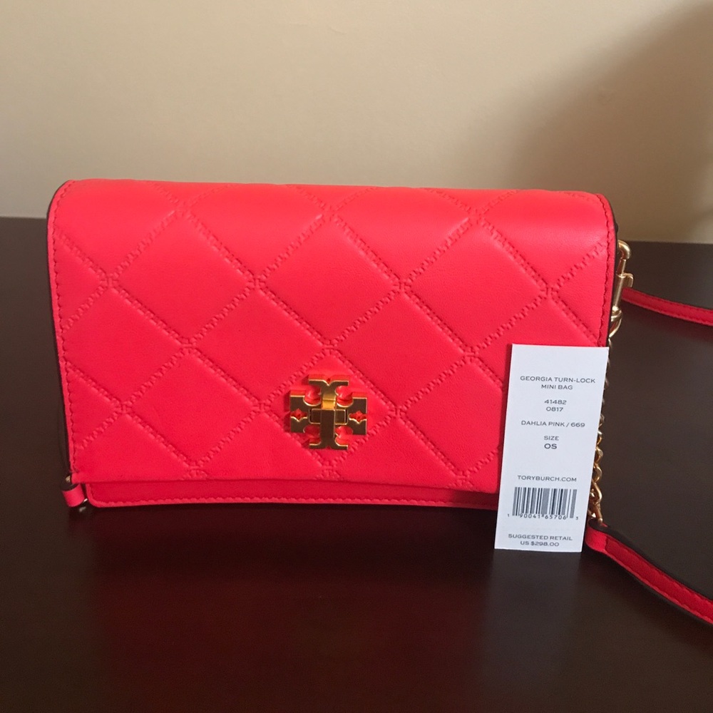 TORY BURCH GEORGIA TURN-LOCK MINI BAG. - Picture 1 of 5