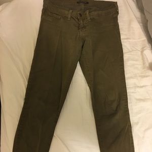 Women's green jeans