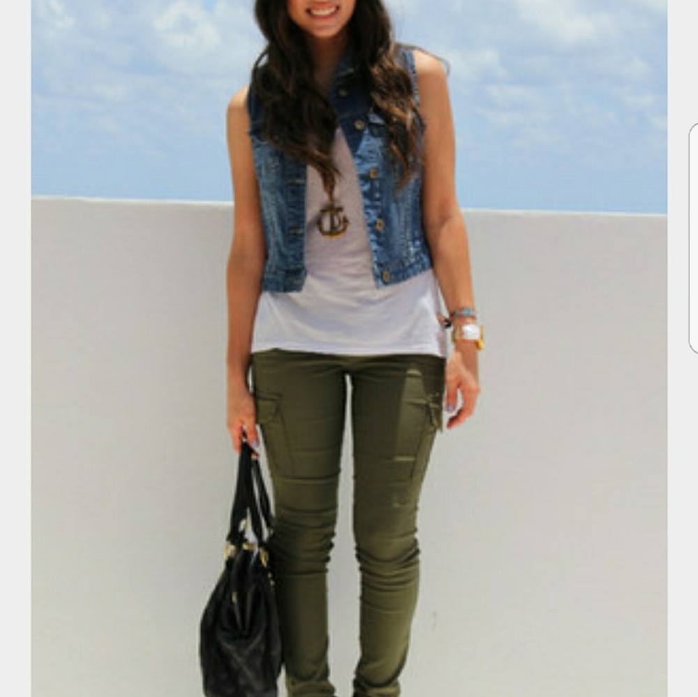 🍁Cropped Denim Vest