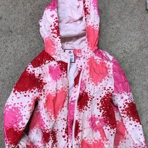 Girls Gymboree windbreaker jacket. Hearts