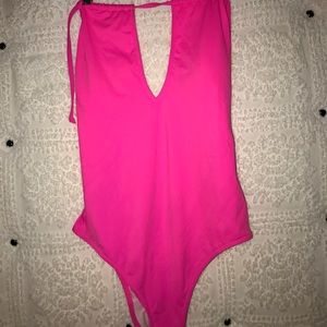 PINK one piece bathing suit