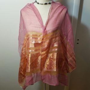 Cambodian Silk Wrap in Pink Rose Gold