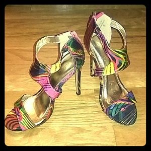 Fun Crazy Print Heels