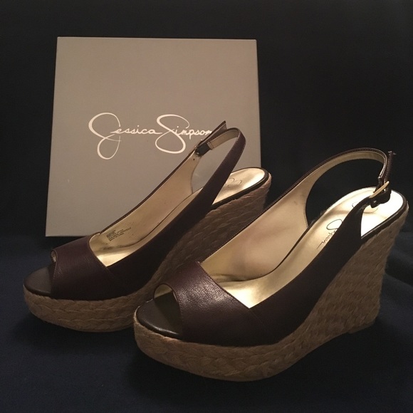 Brown Jessica Simpson Wedges - Picture 2 of 4