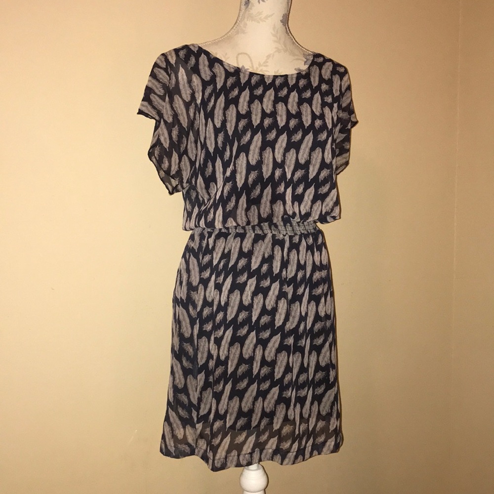 Feather Print Dress