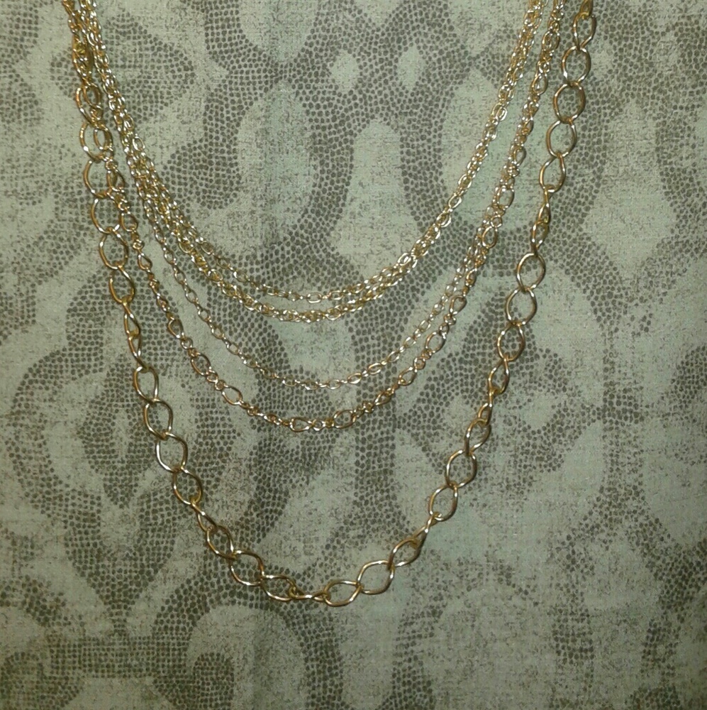 5-Chain (Costume) Gold Necklace