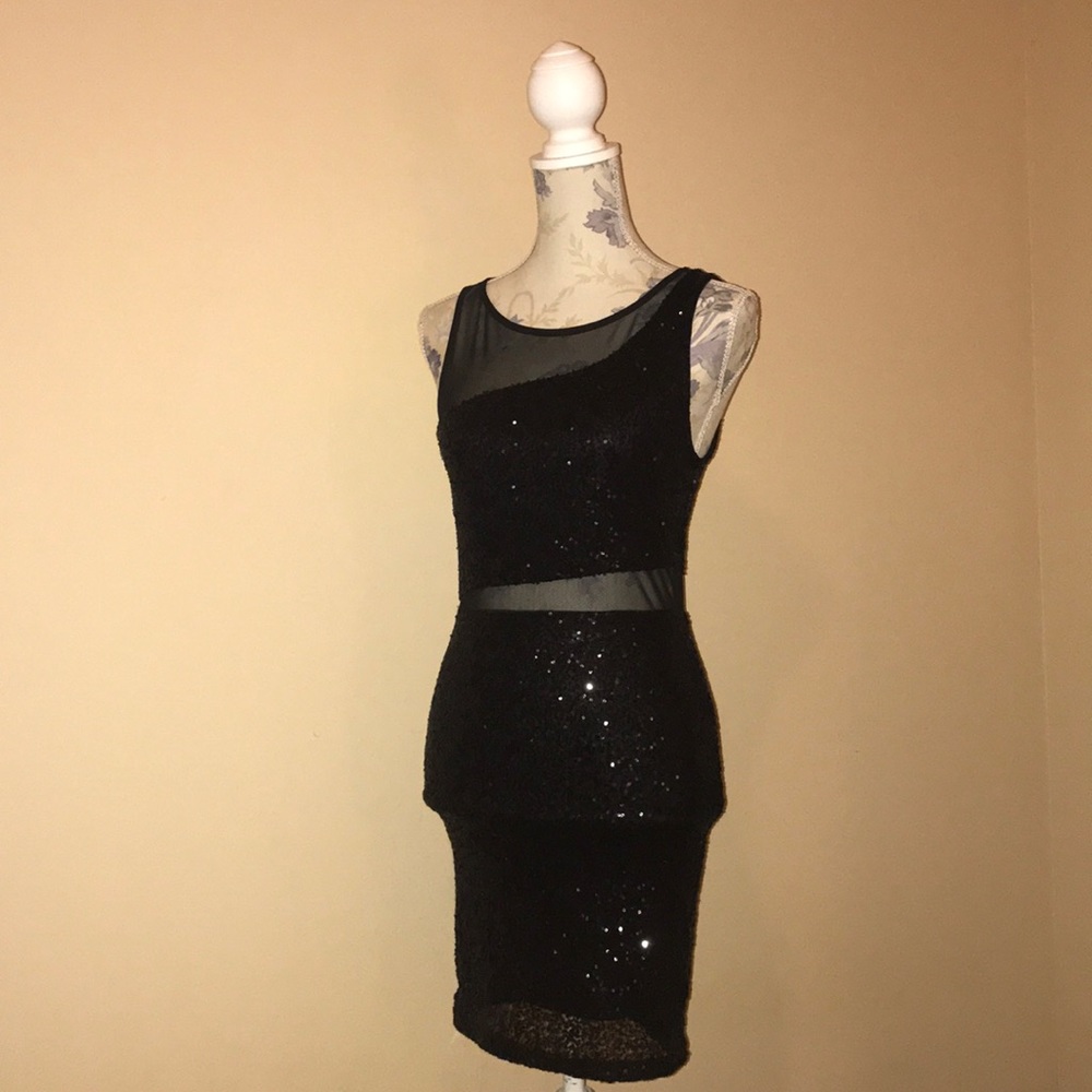 Body-con Black Sparkle Dress