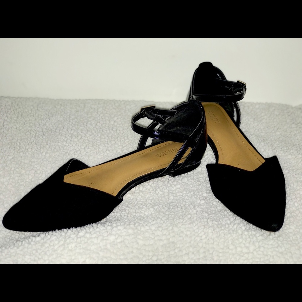 All black flats.