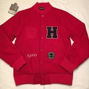 The Hundreds Red Letterman Jacket