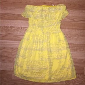 Francesca's Tube Top Dress Pink Banded Open Back