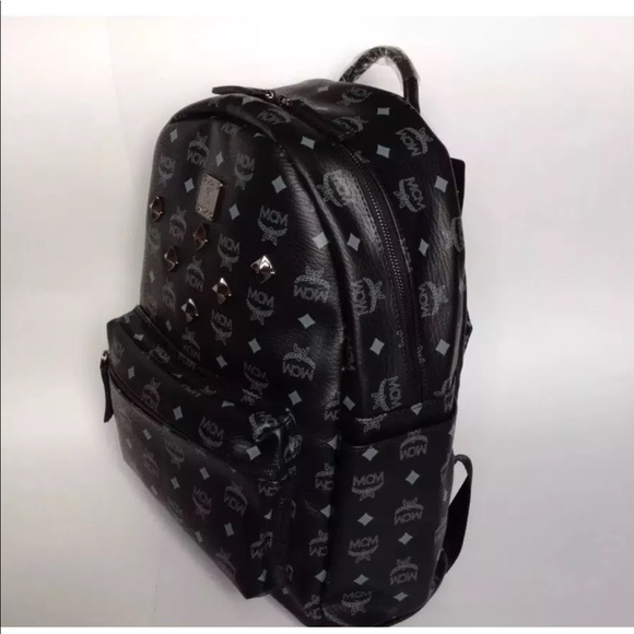 Mcm Black Backpack (Large)