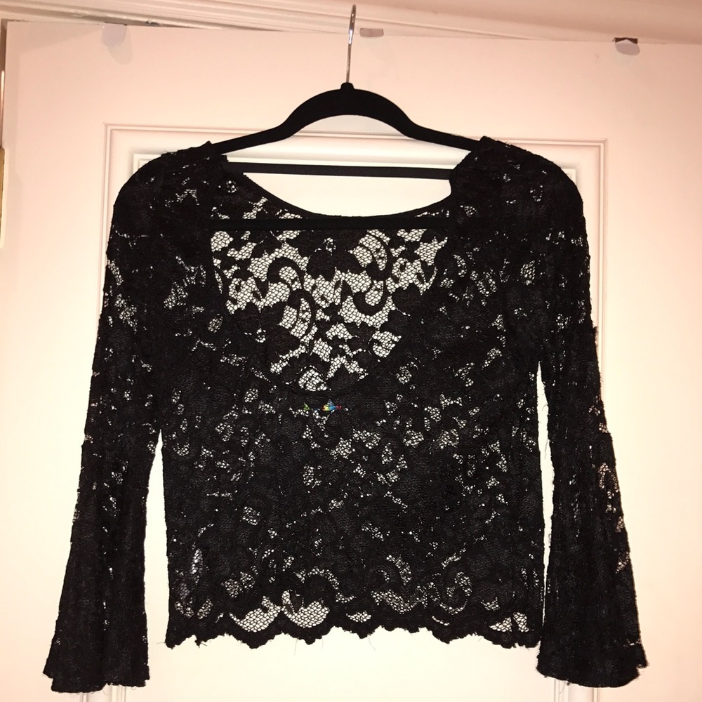 Solenoid Black Lace Top