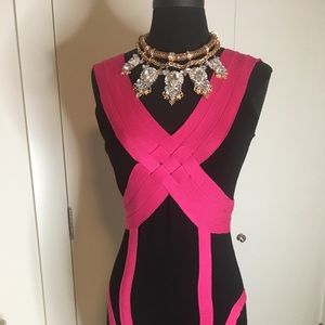 Black &a Pink Bandage Dress