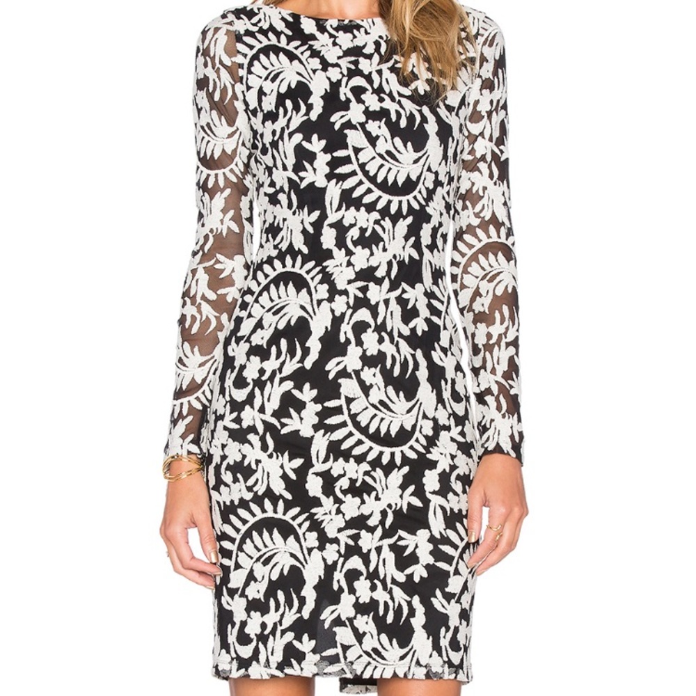 Alice + Olivia Katy Embroidered Dress