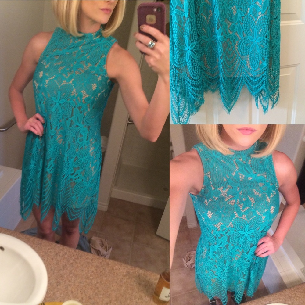 Teal lace 'Tinkerbell' dress