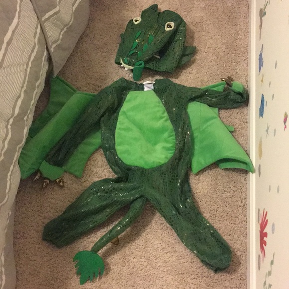 New Pottery Barn Kids GREEN DRAGON Costume Kids Size 3T