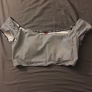 Off the shoulder swim top
