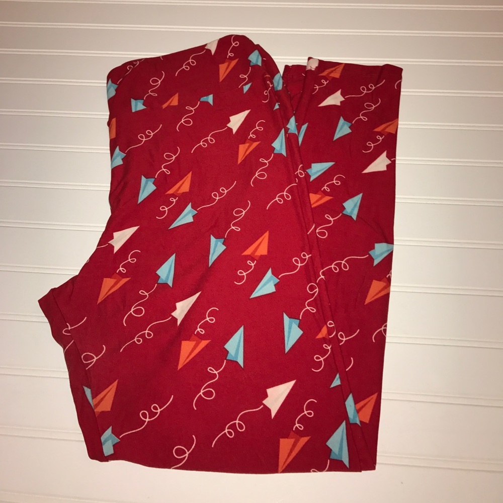 LuLaRoe Paper Airplanes Leggings