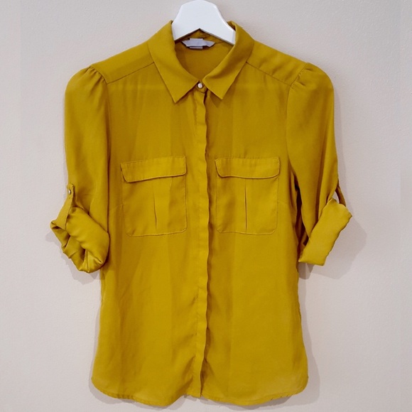 Women's Yellow Blouse - Picture 1 of 2