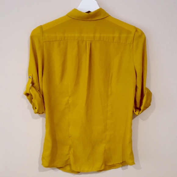 Women's Yellow Blouse - Picture 2 of 2