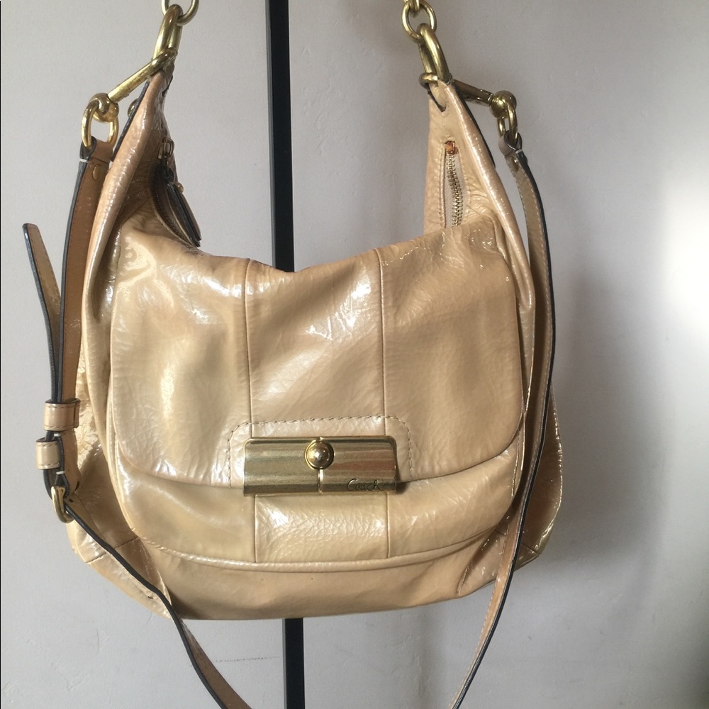 Coach Kristen patent leather hobo