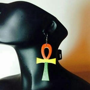 Rasta Cross Earrings