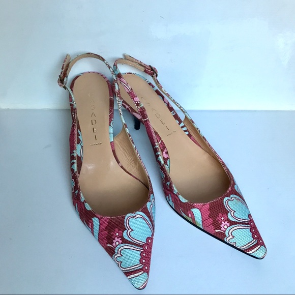 Very Pretty, Casadei Sling Back Heels Like New - Picture 2 of 5