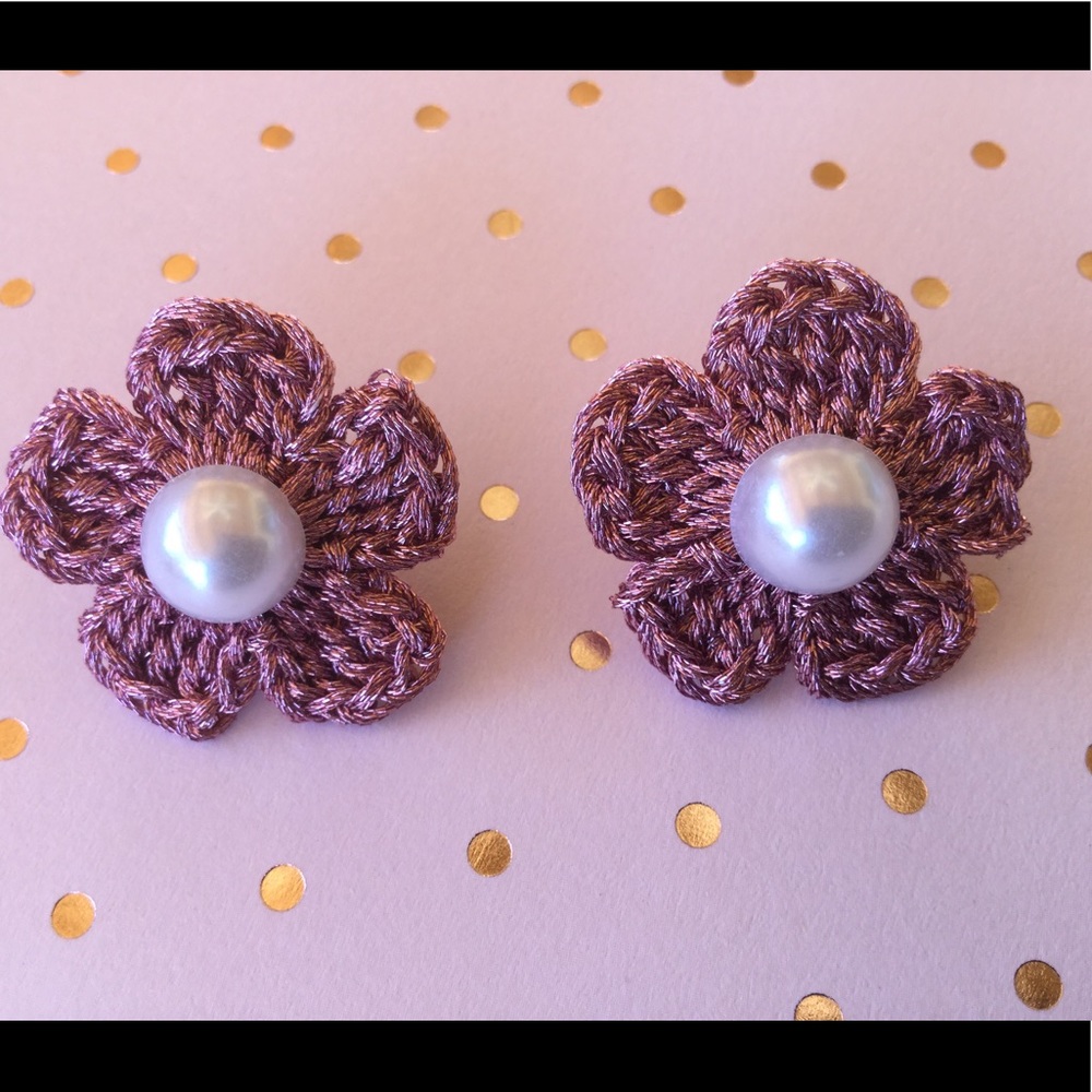 Crochet Earrings Flowers