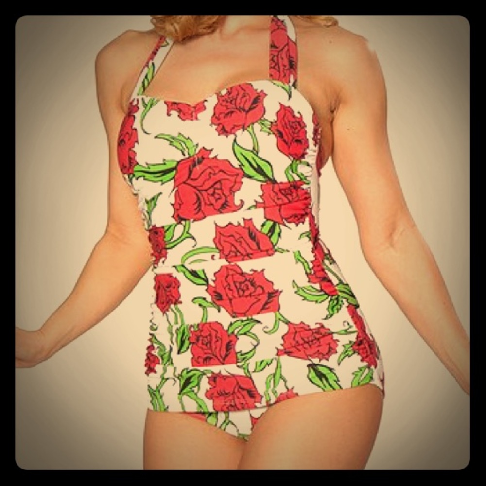 Esther Williams Rose Garden Halter-Strap.
