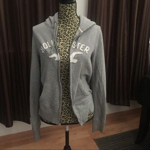 Gray zip up jacket