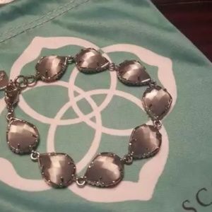 Brynn bracelet rhodium slate cat eye's