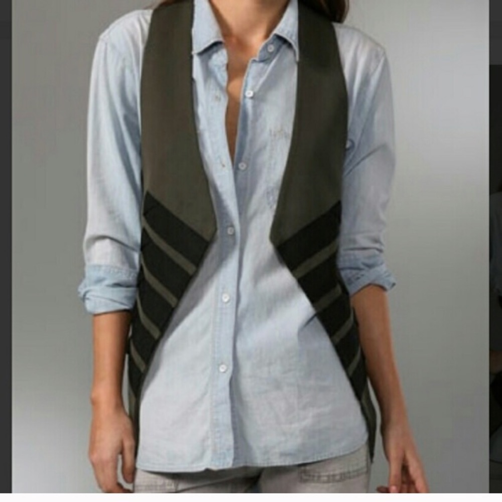 NWOT Elizabeth & James Menswear Olive Vest sz S