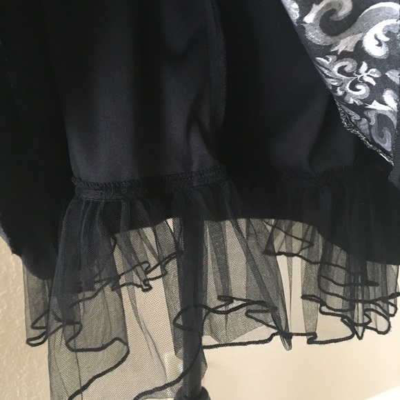 Gray and Black Damask strapless dress 🔥size 5 - Picture 4 of 6