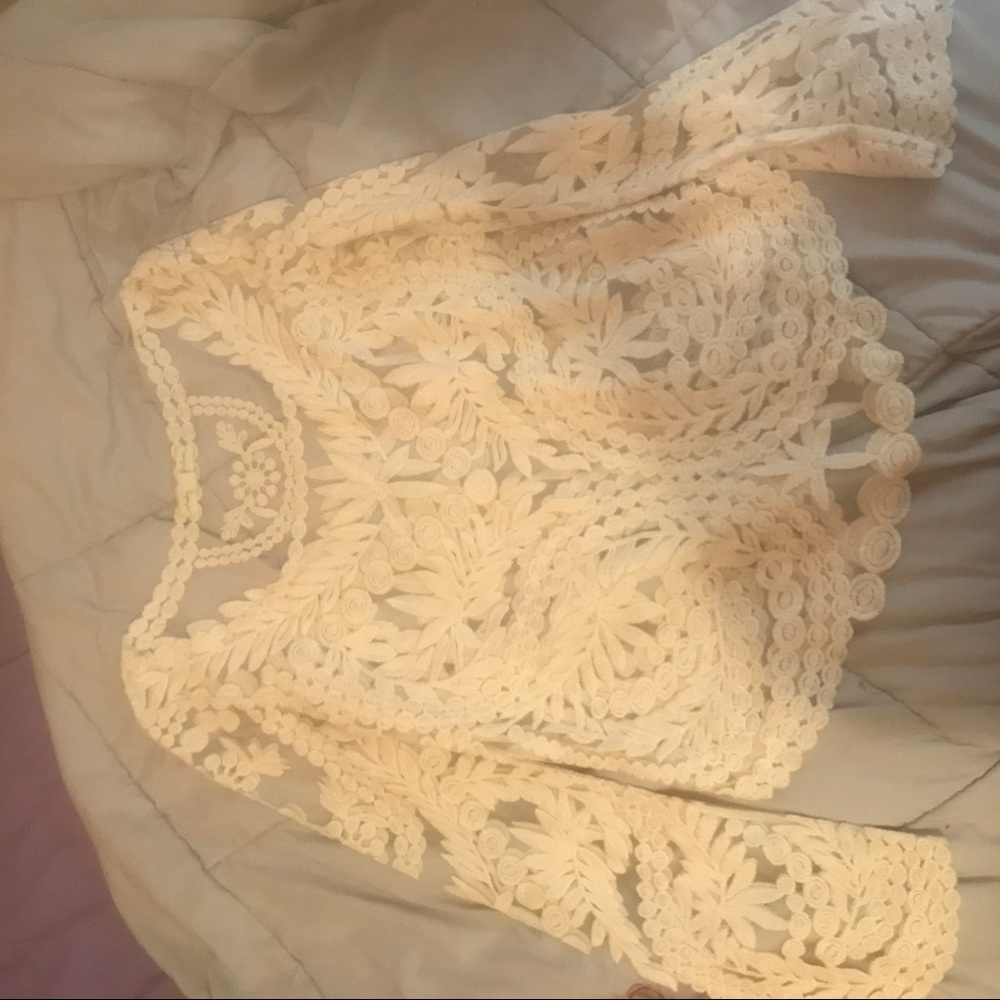 Urban outfitters lace long sleeve top boho