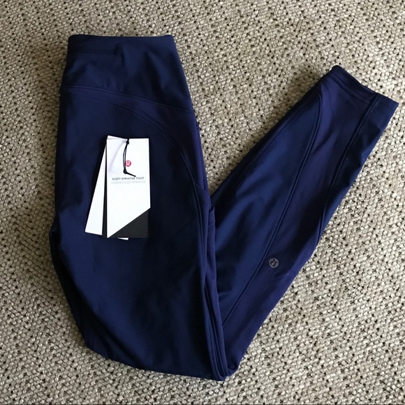 Lululemon navy sprinter leggings - Picture 1 of 4