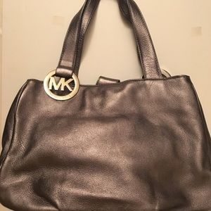 MK metallic tote