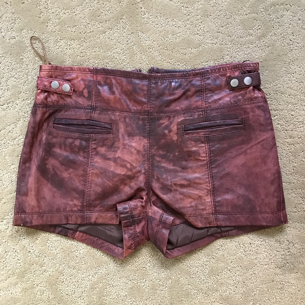 Leather shorts