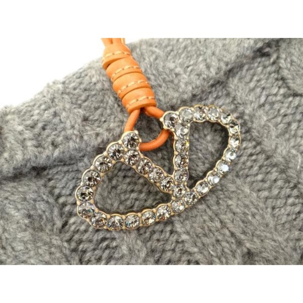 VALENTINO GaravaniVintageGrayHandbag w/ Rhinestone