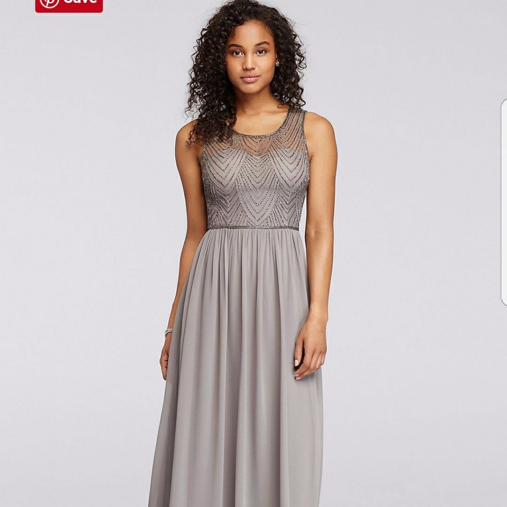 Davids Bridal Gray Dress