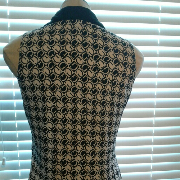 Women's Fashion Art Black and White Blouse - Picture 3 of 6