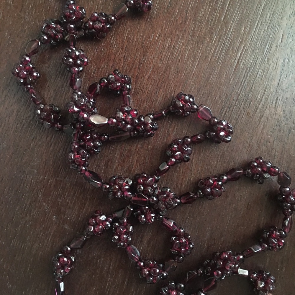 Natural Garnet necklace and bracelet 24H SALE