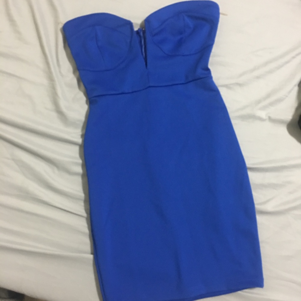 Royal blue mini cocktail dress