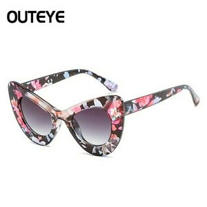 Big Framed Flowered Sunglasses