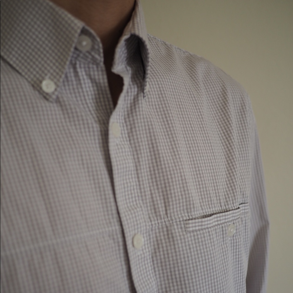 Calvin Klein Grey Gingham Button Up Shirt
