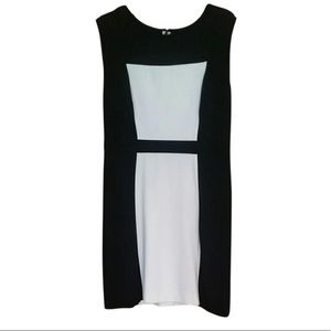 Ann Taylor Loft ColorBlock Black and White Dress
